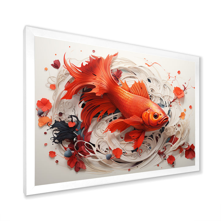 Red And Grey Koi&