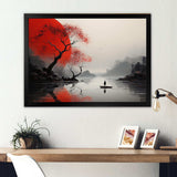 Japanese monochrome Sculpted Silence valley - Landscapes Canvas Wall Art