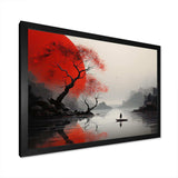 Japanese monochrome Sculpted Silence valley - Landscapes Canvas Wall Art