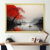 Japanese monochrome Sculpted Silence valley - Landscapes Canvas Wall Art