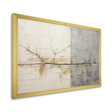 grey and white nature split - Abstract Canvas Wall Art