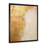 gold and white abstract split - Abstract Canvas Wall Art