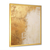 gold and white abstract split - Abstract Canvas Wall Art