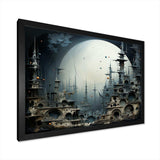 Surrealism moonlight World Cultures temple - Landscapes Canvas Wall Art