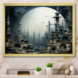 Surrealism moonlight World Cultures temple - Landscapes Canvas Wall Art