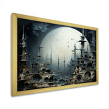 Surrealism moonlight World Cultures temple - Landscapes Canvas Wall Art