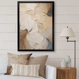 beige minimalism elegance in bloom - Floral Canvas Wall Art