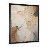 beige minimalism elegance in bloom - Floral Canvas Wall Art