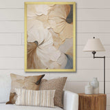 beige minimalism elegance in bloom - Floral Canvas Wall Art