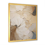 beige minimalism elegance in bloom - Floral Canvas Wall Art