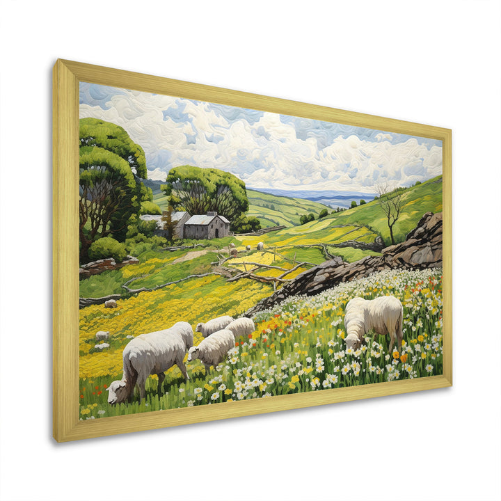 Sheep wondering Pastoral harmony - Sheep Wall Art Prints