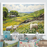 Sheep wondering Pastoral harmony - Sheep Wall Art Prints