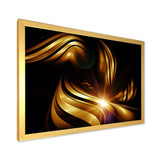 Abstract Gold Fractal Background Framed Print Vibrant Gold - 1.5" Width