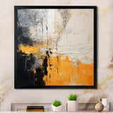 Abstract yellow and black collage III - Abstract Canvas Wall Art