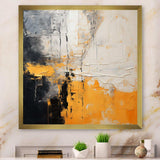 Abstract yellow and black collage III - Abstract Canvas Wall Art