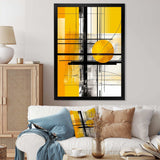 Yellow Brilliant Echoes Abstract Collages II - Abstract Canvas Wall Art