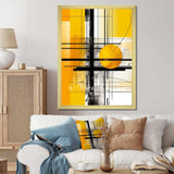 Yellow Brilliant Echoes Abstract Collages II - Abstract Canvas Wall Art