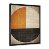 Orange and black geometric breeze shapes - Abstract Canvas Wall Art