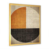 Orange and black geometric breeze shapes - Abstract Canvas Wall Art