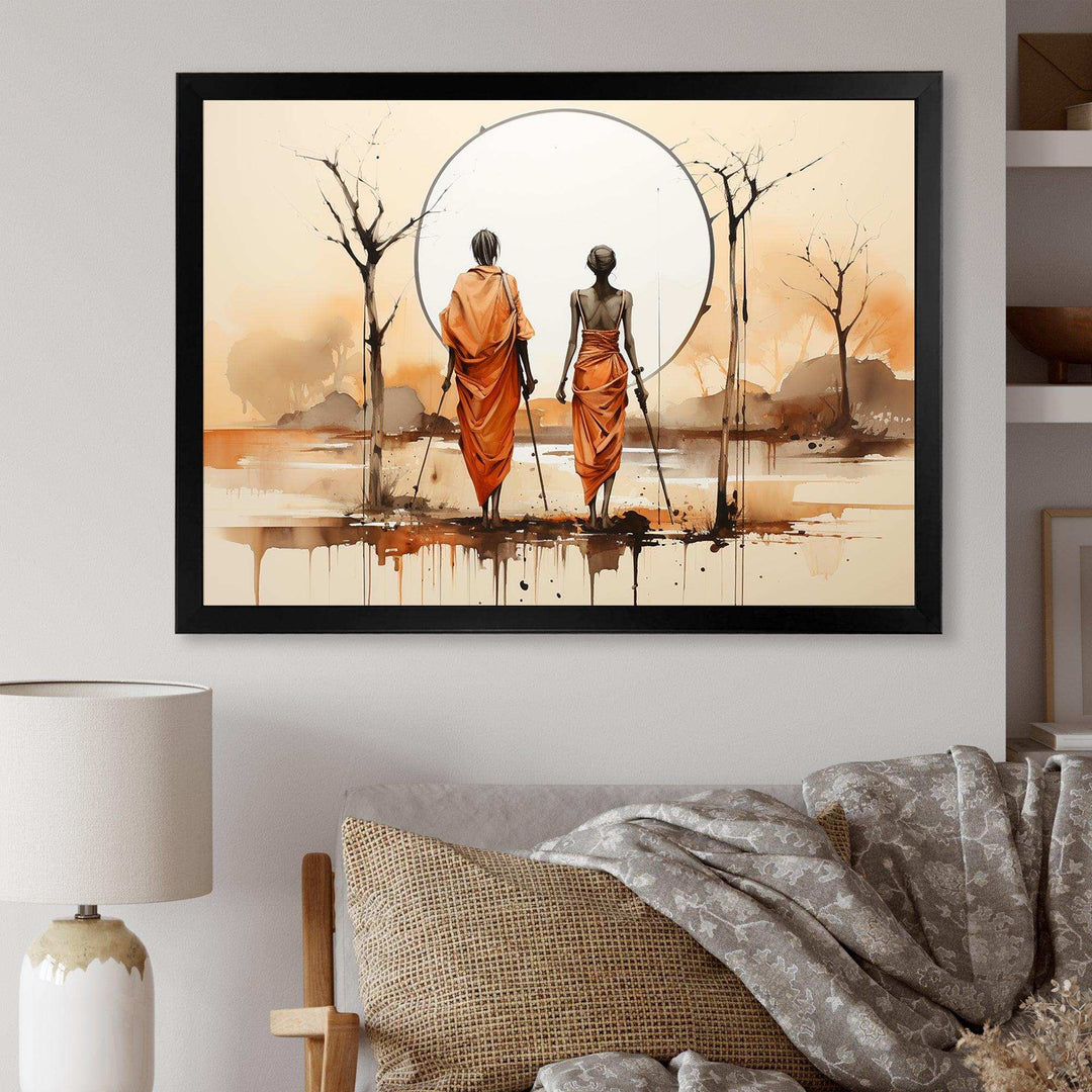 African Bushmen of Kalahari II - People Canvas Wall Art