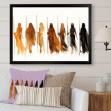 Orange African Somali Nomadic Tales II - People Canvas Wall Art