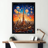 Ballon Forbidden City Dusk - Hot Air Balloon Canvas Wall Art