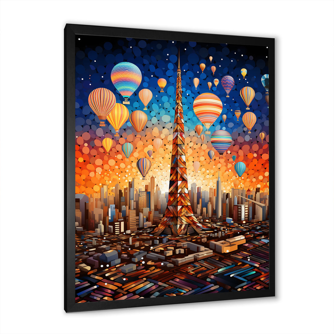 Ballon Forbidden City Dusk - Hot Air Balloon Canvas Wall Art