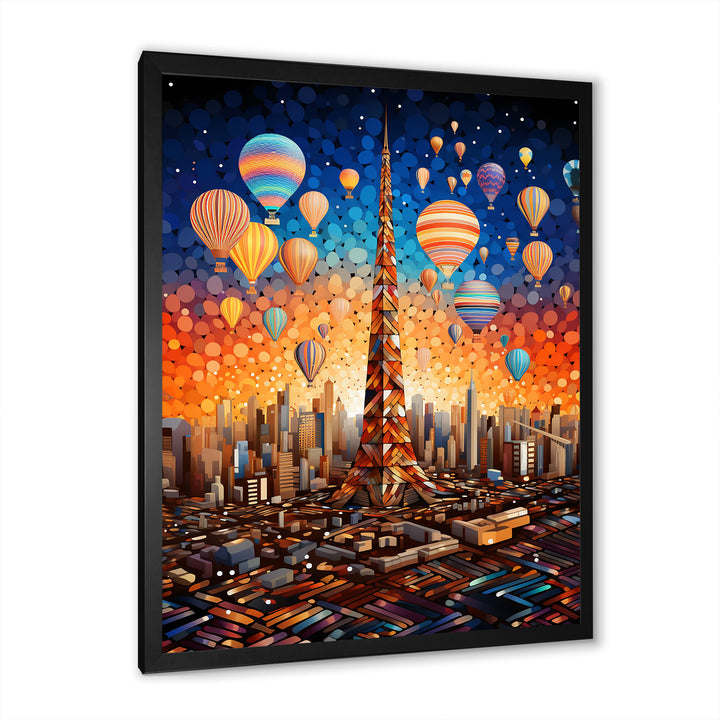 Ballon Forbidden City Dusk - Hot Air Balloon Canvas Wall Art
