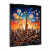 Ballon Forbidden City Dusk - Hot Air Balloon Canvas Wall Art