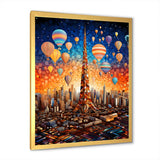 Ballon Forbidden City Dusk - Hot Air Balloon Canvas Wall Art