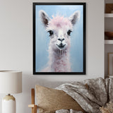 Grey Majestic Alpaca portrait - Gray Alpaca Wall Art