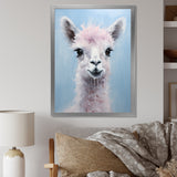Grey Majestic Alpaca portrait - Gray Alpaca Wall Art