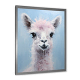Grey Majestic Alpaca portrait - Gray Alpaca Wall Art