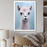Grey Majestic Alpaca portrait - Gray Alpaca Wall Art