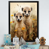 Otters meadow blooms Playtime - Marine Animals Living Room Wall Art