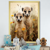 Otters meadow blooms Playtime - Marine Animals Living Room Wall Art