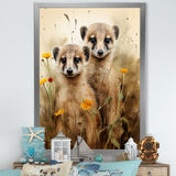 Otters meadow blooms Playtime - Marine Animals Living Room Wall Art