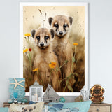 Otters meadow blooms Playtime - Marine Animals Living Room Wall Art