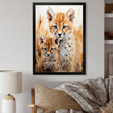 Cheetahs Tranquil meadow portrait - Cheetah Bedroom Wall Art