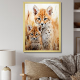 Cheetahs Tranquil meadow portrait - Cheetah Bedroom Wall Art