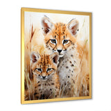 Cheetahs Tranquil meadow portrait - Cheetah Bedroom Wall Art