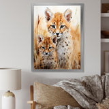 Cheetahs Tranquil meadow portrait - Cheetah Bedroom Wall Art