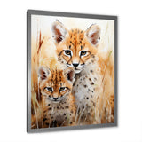 Cheetahs Tranquil meadow portrait - Cheetah Bedroom Wall Art