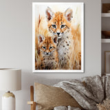 Cheetahs Tranquil meadow portrait - Cheetah Bedroom Wall Art