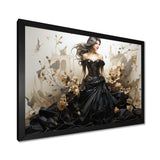 Black and Gold Haute Couture fashion Masterpiece - Fashion Canvas Wall Art