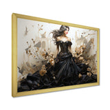 Black and Gold Haute Couture fashion Masterpiece - Fashion Canvas Wall Art