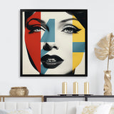 Pop Art Runway woman Portrait - Raven Canvas Wall Art