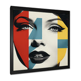 Pop Art Runway woman Portrait - Raven Canvas Wall Art