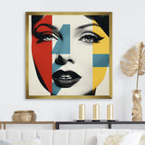 Pop Art Runway woman Portrait - Raven Canvas Wall Art