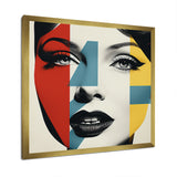 Pop Art Runway woman Portrait - Raven Canvas Wall Art